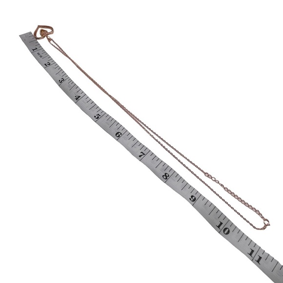 Rose gold colored heart pendant on chain NWOT - Picture 3 of 4